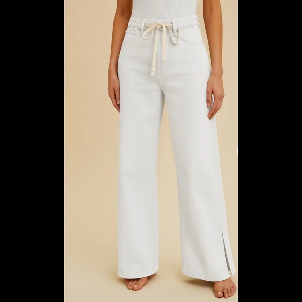 Anniewear White Wide-Leg Pants - Picture 2 of 5